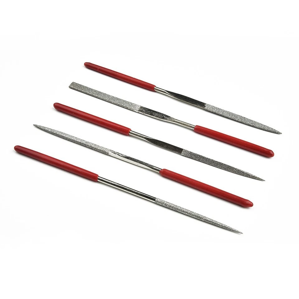 5x Diamond Coated Needle Smooth File Set Metal Working Craft Tool 14*0.3cm - Image 3 of 4