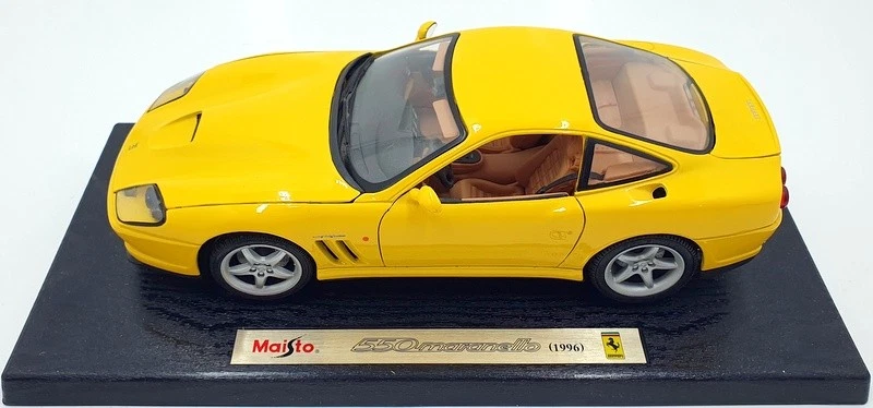 Maisto 1/18 Scale Diecast 31810 - Ferrari 550 Maranello 1996 - Yellow - Image 3 of 4