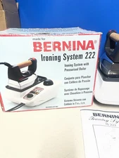 Bernina Ironing System IS-222 Steam Iron Steamer System Works - Rare Find