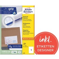 Universal-Etiketten, 70 X 16, 9 Mm, Weiß Avery Zweckform 3420 (4004182034200)
