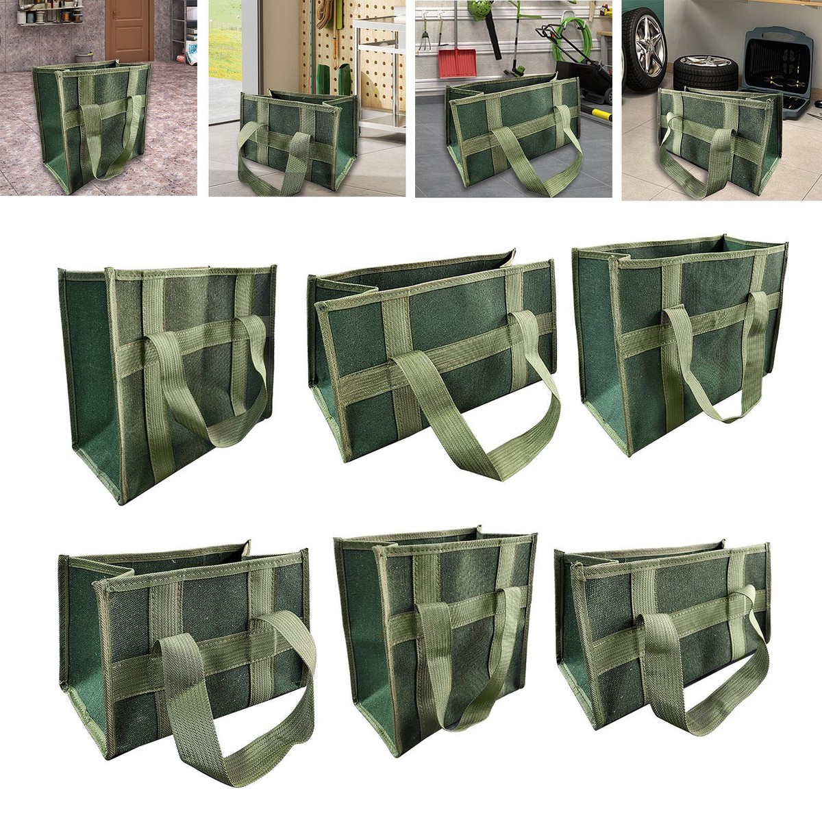 Open Top Tool Bag Storage Pocket Organizer Pouch Canvas Tote Bag