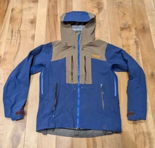 Trew Gear Cosmic Ski Shell Jacket - Blue/Tan/Orange - Size Small