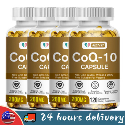 CoQ10 200mg Softgels Heart Health - Cellular Energy Production & Repair Formula