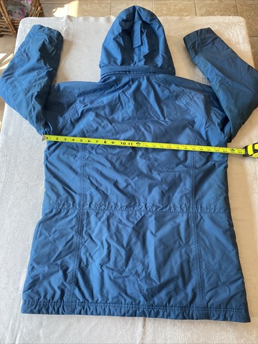 L.L. Bean Women’s Blue Thinsulate Double Zipper Hooded Coat Size L Style 0FJS2 - Picture 9 of 12