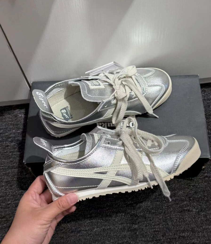 Authentic Onitsuka Tiger MEXICO 66 Silver NEW Unisex Japan seller