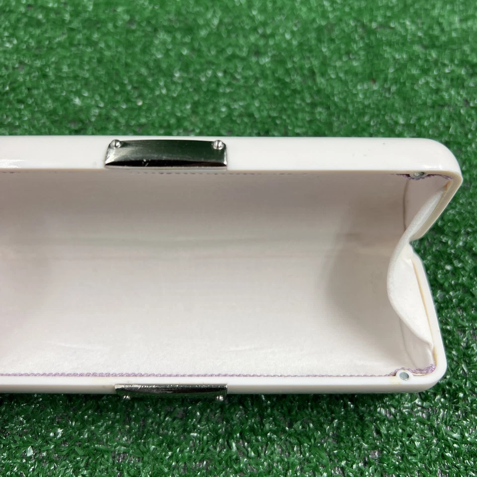 Jimmy Choo Gafas de sol Estuche para gafas Blanco Estuche rígido Bolso sin asas Forrado de fieltro Foto 3 de 4