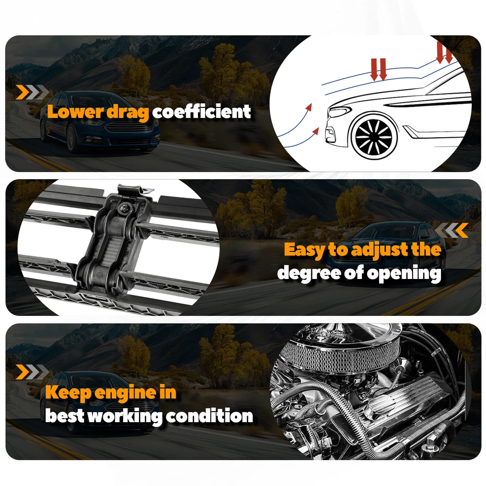 Conjunto de obturador de rejilla de radiador activo para Subaru Legacy 2015-2017 sin actuador Foto 4 de 4