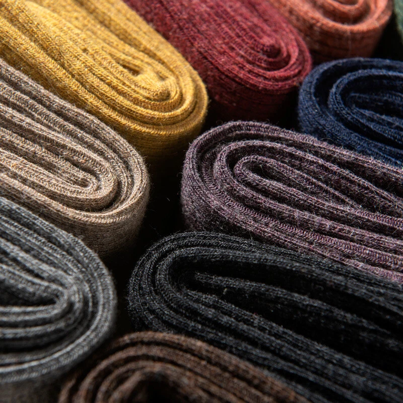 Medias de punto de lana para mujer otoño invierno cálidas calcetines gruesos calcetines de algodón Foto 4 de 4