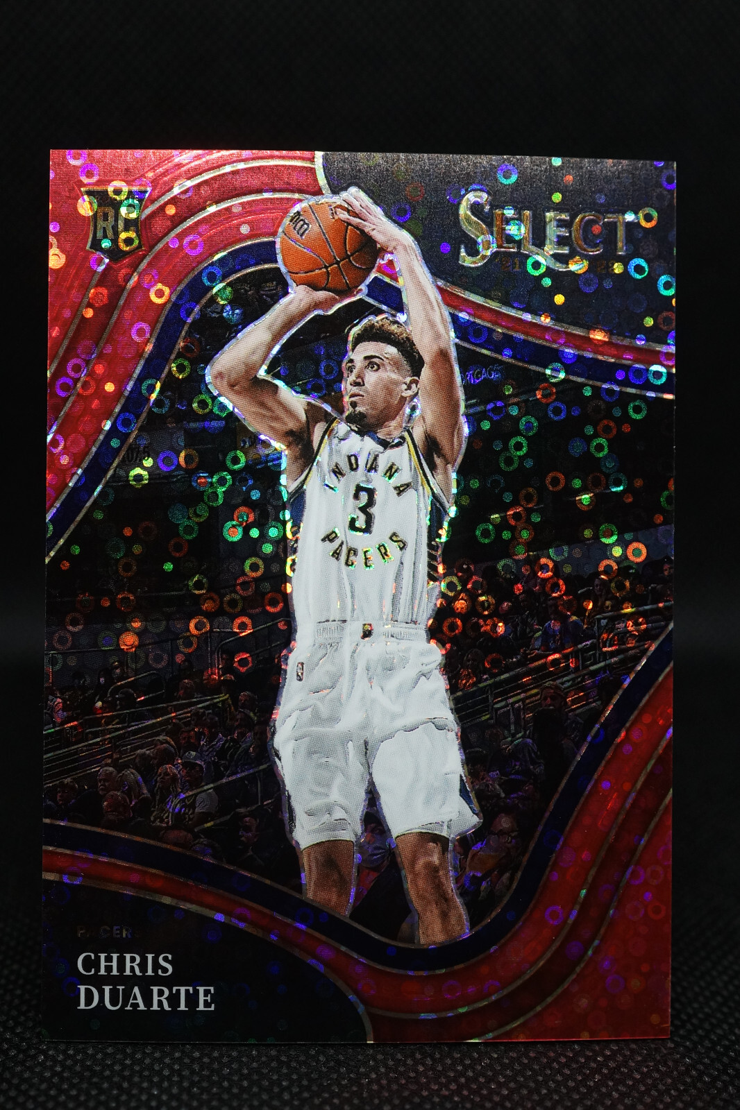 Chris Duarte 2021-22 Select Courtside Red Disco Prizm 42/49 Rookie #220 RARE