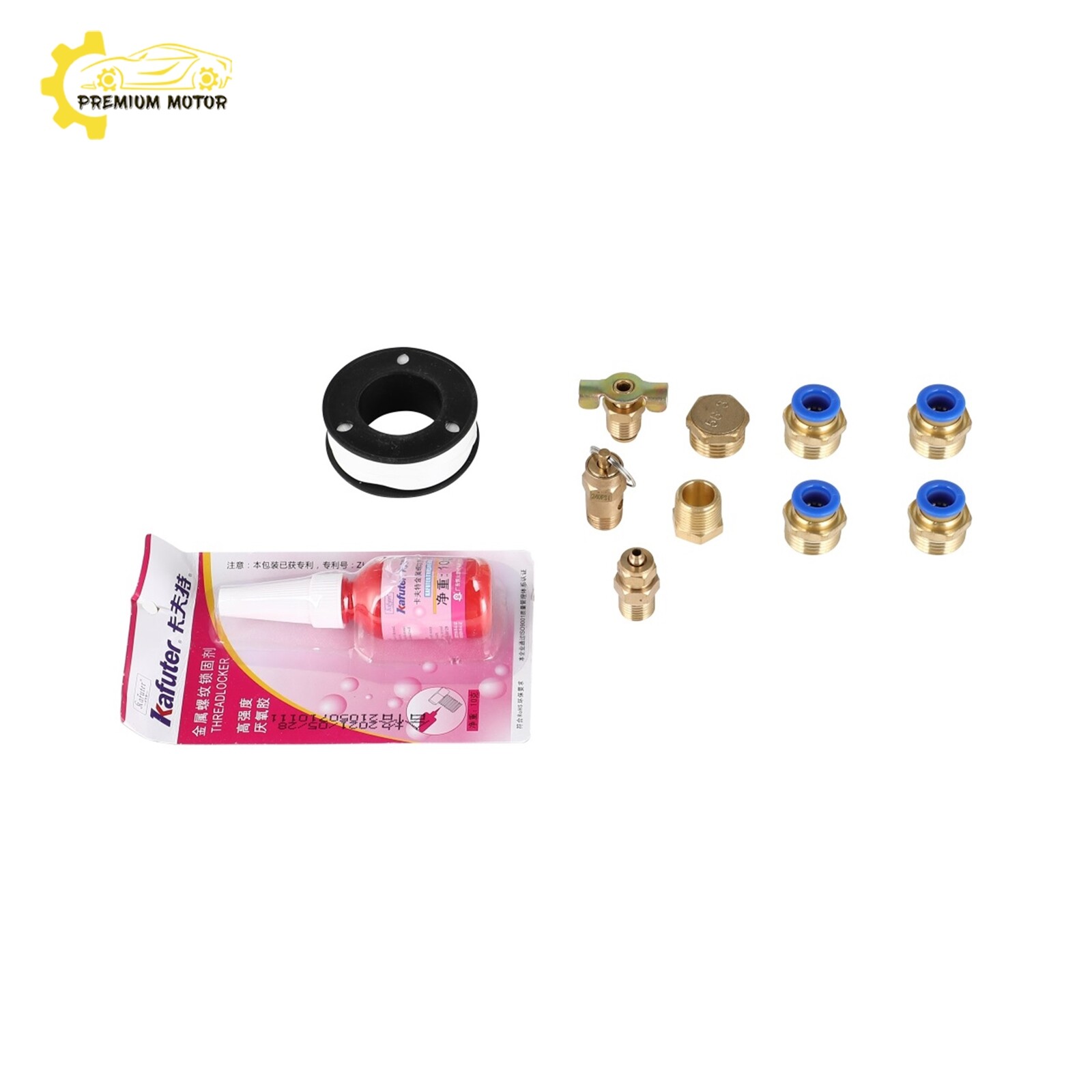 11PCS Air Horn Tank Drain Valve/Air Relief Valve/Safety Valve/Thread Sealant Kit