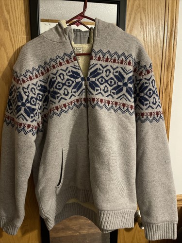 Lambs Wool Sherpa lined sweater Hood 