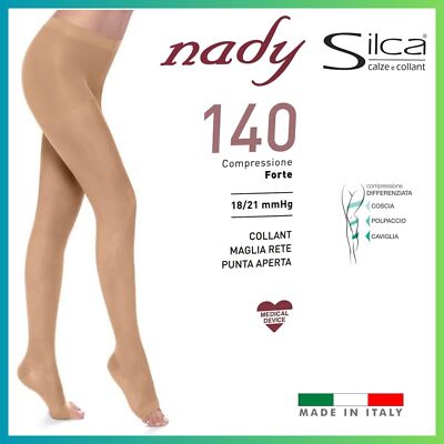 Collant da donna 140 den a compressione graduata forte punta