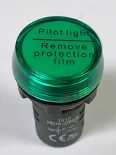 APT ABB 1910 HD16 22BS K 110 VAC GREEN LED Indicating Pilot Light