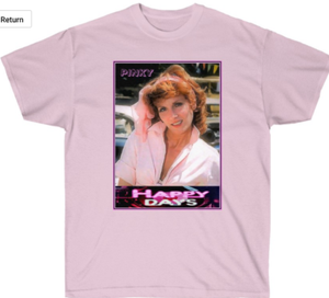 tuscadero pinky days happy unisex tee ultra cotton pink