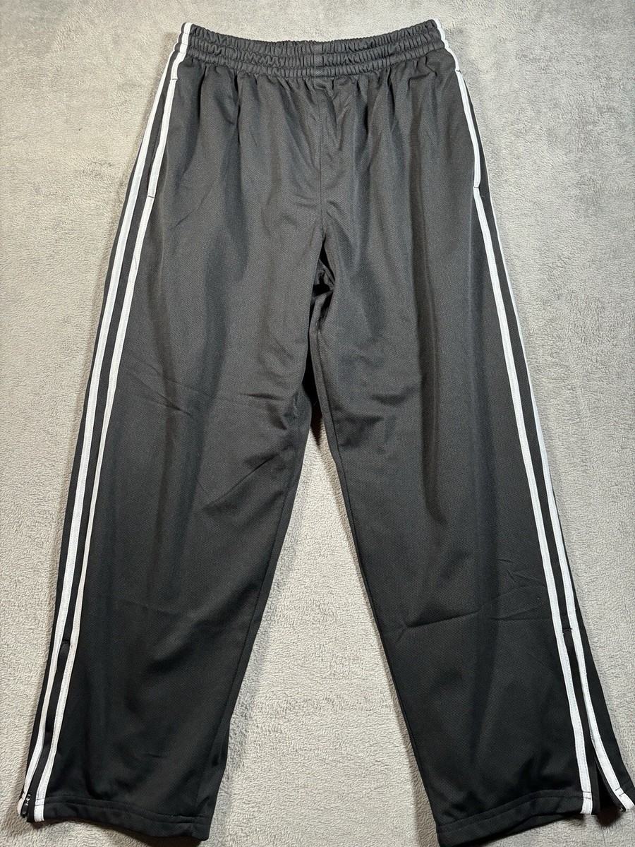 Athletic Works Track Pants Mens Large 30x30 Black Vented Joggers