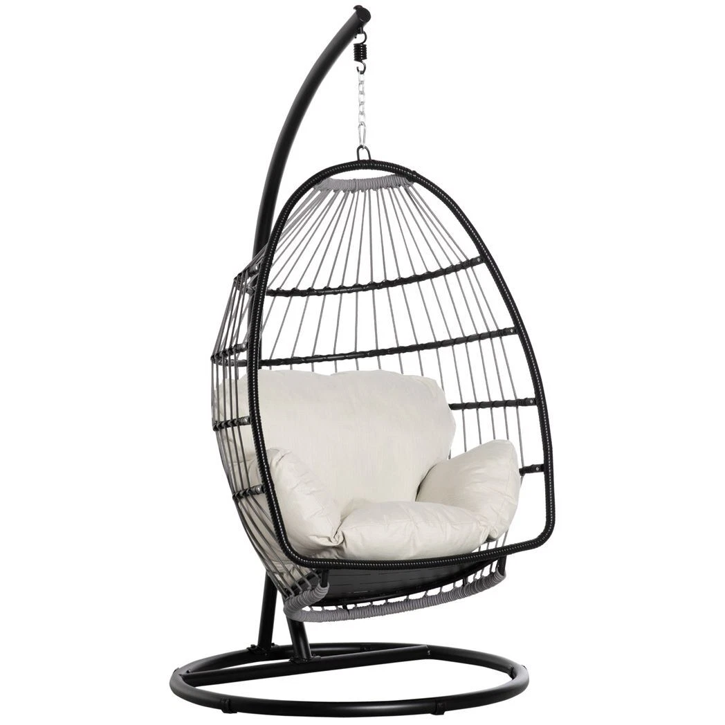 Black and white egg sales chair
