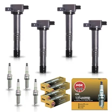 4X Ignition Coil & 4X NGK Platinum Spark Plug for 2012-2015 Honda Civic l4 2.4L