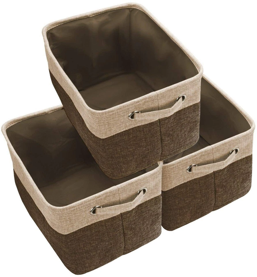 Sorbus Twill Rope Fabric Storage Bins for Shelves (6 Pack) - Image 3 of 4