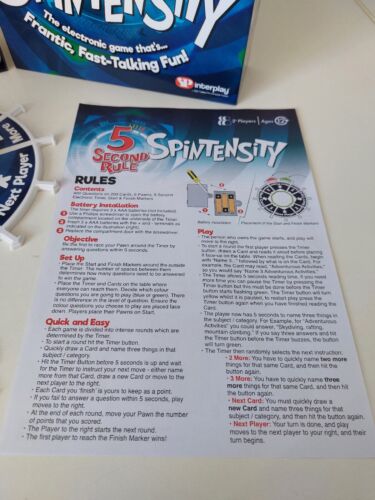 5 Second Rule Spintensity - 2+ Players Age 12+ By Interplay - 2020 - New - Picture 5 of 10