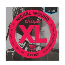 D'Addario EXL157 Nickel Wound Electric Guitar Strings baritone med gauge 14-68