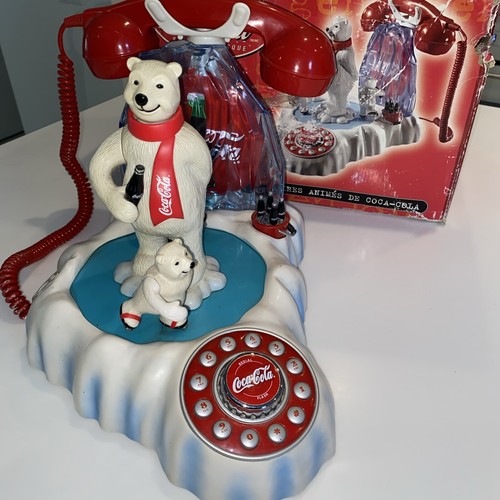 Coca-Cola Animated Musical Lightup Telephone Polar Bear Ice Skating VIDEO - Picture 20 of 23