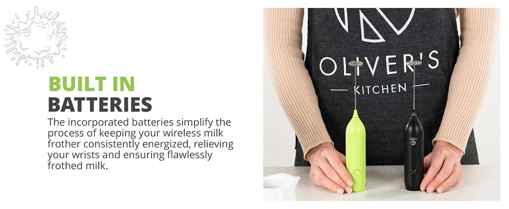 Milk Frother Wireless Rechargeable - Milk, Coffee, Cappuccino & more! USB-C