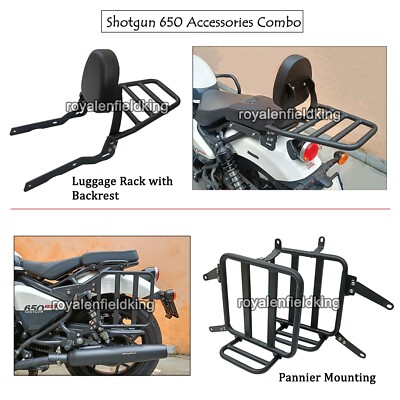 Fit Für Royal Enfield Shotgun 650 Gepäck Rack Mit Rückenlehne & Tragkorb Montage