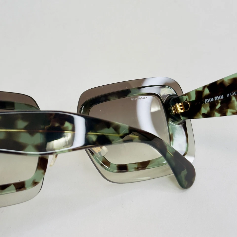 Gafas de sol MIU MIU REVELAR MU02RS transparentes verdes marrones habana 02R auténticas Foto 3 de 4