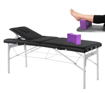 Behandlungsliege, Lit de Massage,Canapé Pliable,Mobile+Bodyblock - Photo 1/4