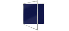Image of Tamperproof Lockable Felt Noticeboard Blue 1200mm x 1200mm DBD10330
