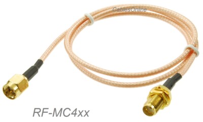 SMA Male to SMA Bulkhead Female RG316 Coax Low Loss RF Cable
