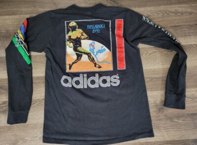 Vintage ADIDAS 1956 Stockholm Olympics Double-sided Long Sleeve T