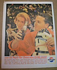 Original 1963 Pepsi Cola Magazine Ad - Think Young