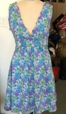 Marc By Marc Jacobs blue Aruba floral cotton dress size 6 NWT