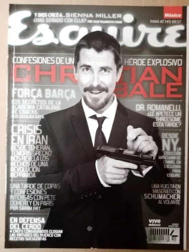 CHRISTIAN BALE ESQUIRE MEXICAN MAGAZINE MEXICO SPANISH AUGUST 2009