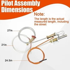 Pilot Assembly Propane Gas Kit 446-513A for Heat N Glo Fireplaces and Log Sets