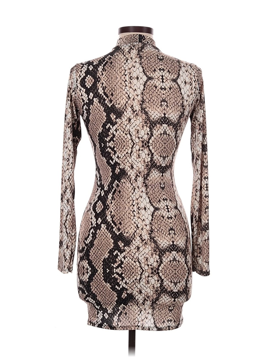 PrettyLittleThing Women Brown Cocktail Dress 6 View 2