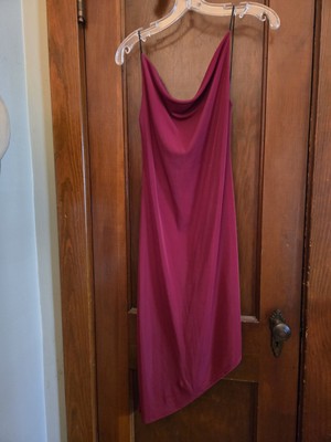 EVENING, PARTY One Heart Clothing Red Asymmetrical Hem Dress SZ MEDIUM 