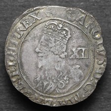 Charles I F5 Shilling Ex Hulett (with ticket)