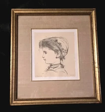 Edna lHibel original artwork 1975 Drawing 
