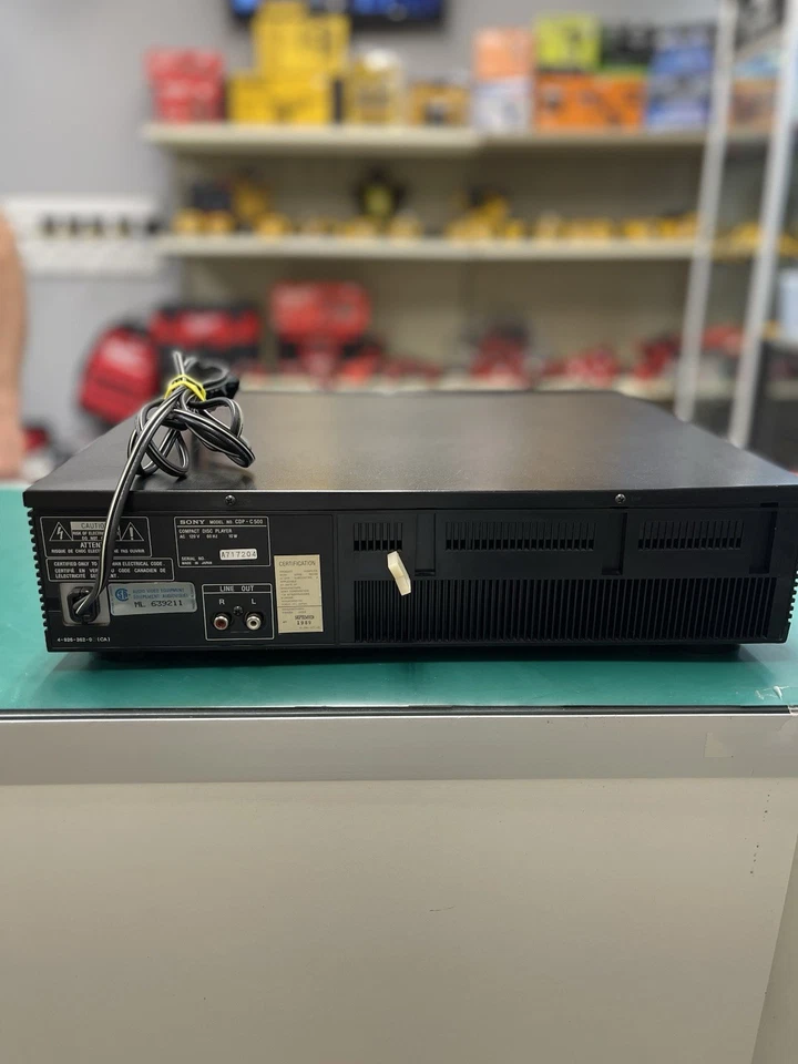 Vintage SONY CDP-C500 5 Disc CD Changer Player - Tested Works No Remote - Image 2 of 2