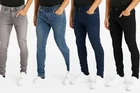 Mens Island Trading Skinny Stretch Slim Fit  Stretchable Denim Jeans Trousers