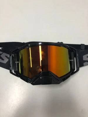 Lunettes Motocross SWAPS Aurus Noir Écran Miroir Orange Masque MX Neuf - Photo 1/4