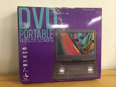 Proscan PDVD1332 13.3 Inch Swivel Screen Portable DVD Player Black