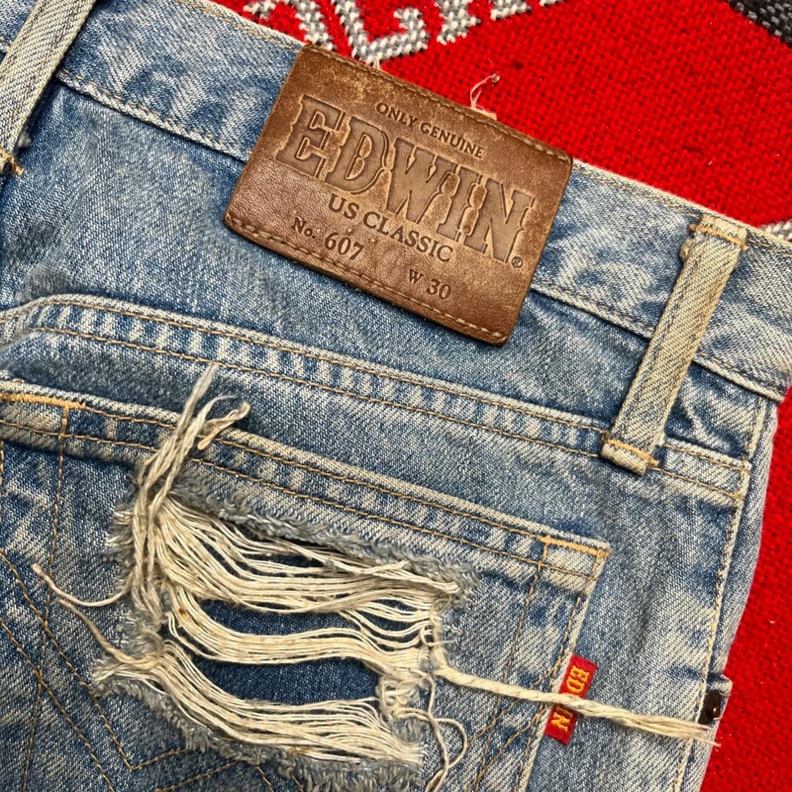 Vintage Edwin US Classics Patchwork Denim Jeans | 30W 28L image 9