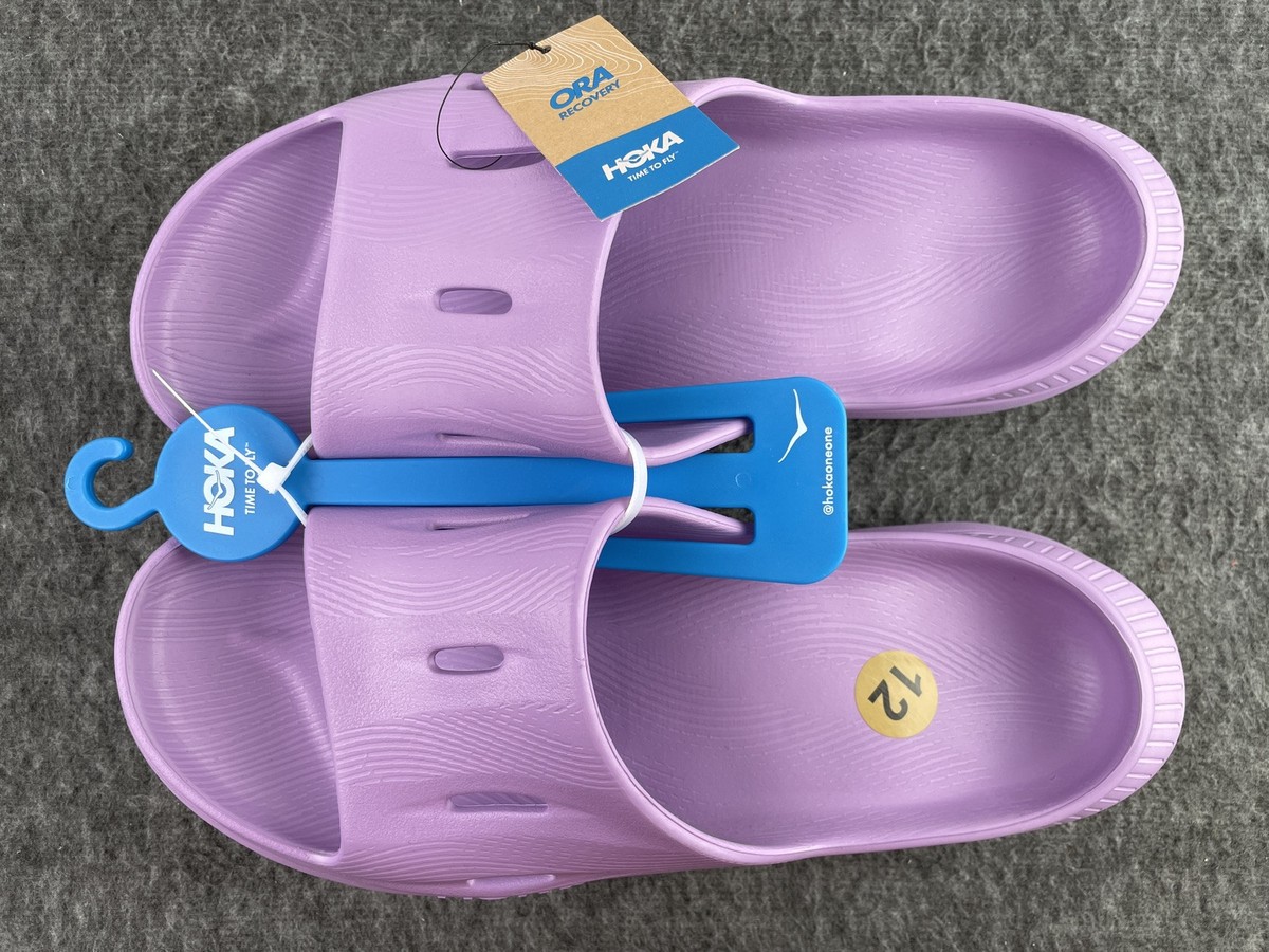 NEW Hoka Ora Recovery Slide 3 Violet Bloom Purple Men's Sz 10