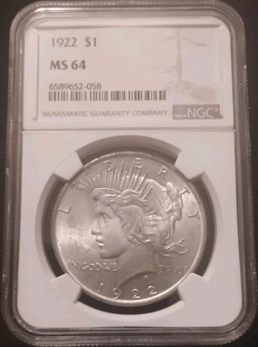 1922 Peace Dollar NGC MS64