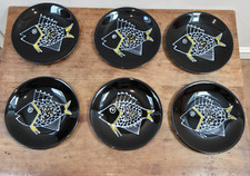 Lot 6 assiettes Robert Picault céramique Vallauris Art de la Table collection