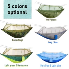 660lbs Camping Hammock Tent Portable Double Person with Mosquito Net Hanging Bed