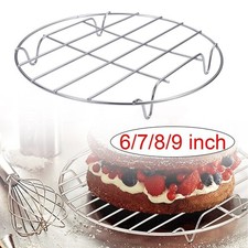 NEW Stainless Steel Round Air Fryer Rack Accessories - 6/7/8/9 Inch Sizes UK